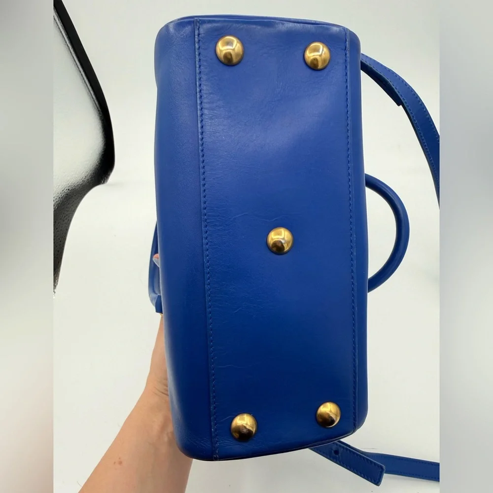 Saint Laurent Vibrant Blue Satchel - Picture 10 of 10